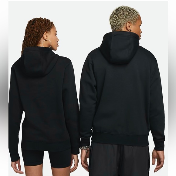 NWT Nike Sportwear Club Fleece Full Zip Hoodie Black Large - Picture 7 of 12